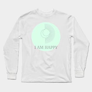 Affirmation Collection - I Am Happy (Green) Long Sleeve T-Shirt